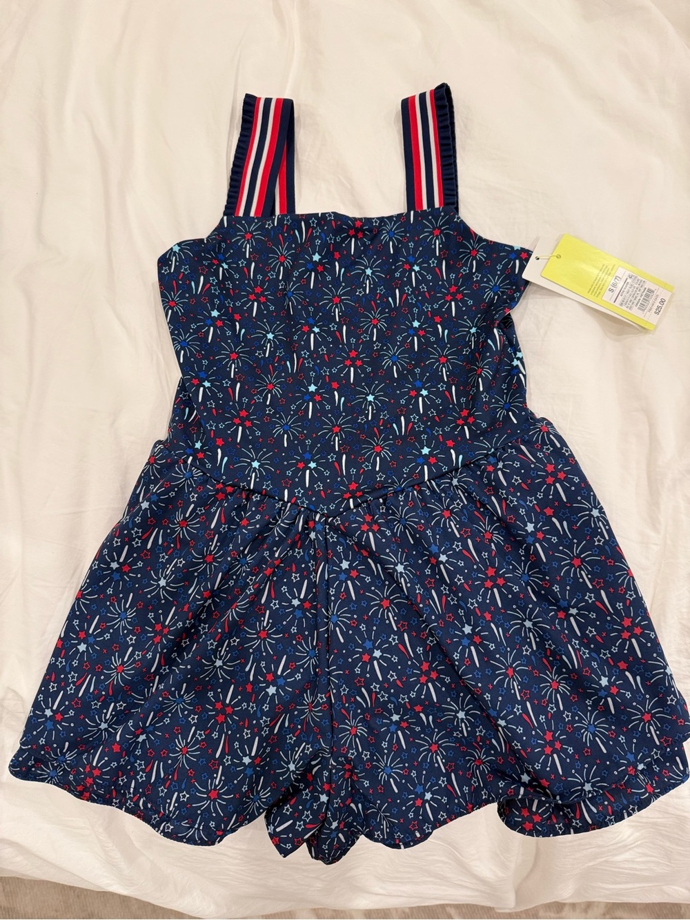 Target All in Motion Girls 4th of July Firework-Print Active Romper